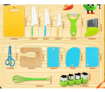 Foto 2 | Foto 2 | Juguetes Belug de Cuchillos Montessori 17 Piezas Multicolor