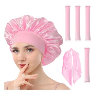 Foto 6 | Foto 6 | Rizador Belug con Bufanda y Gorro de Dormir Rosa