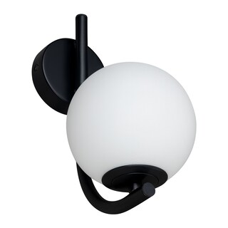 Foto 2 | Foto 2 | Estevez Luminario Arbotante Sfera 1 Luz G9 Ip44 Negro/opalo Ø120×248×188 Mm