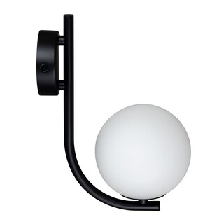 Foto 3 | Foto 3 | Estevez Luminario Arbotante Sfera 1 Luz G9 Ip44 Negro/opalo Ø120×248×188 Mm