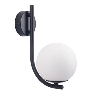 Foto 4 | Foto 4 | Estevez Luminario Arbotante Sfera 1 Luz G9 Ip44 Negro/opalo Ø120×248×188 Mm