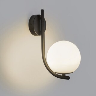 Foto 7 | Foto 7 | Estevez Luminario Arbotante Sfera 1 Luz G9 Ip44 Negro/opalo Ø120×248×188 Mm