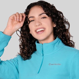Foto 5 | Foto 5 | Sudadera Fleece Para Mujer De Medio Cierre Greenlander Azul