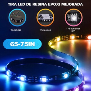 Foto 3 | Foto 3 | Led Para Tv Luces Modelo Negro