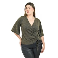 Blusa Glitter con Jareta Roman Fashion Café