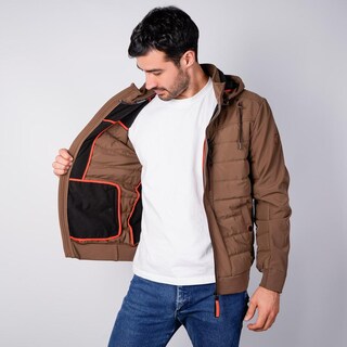 Foto 4 | Foto 4 | Chamarra Capitonada Para Hombre Con Gorro Desmontable Greenlander Cafe