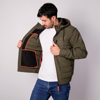 Foto 4 | Foto 4 | Chamarra Capitonada Para Hombre Con Gorro Desmontable Greenlander Verde