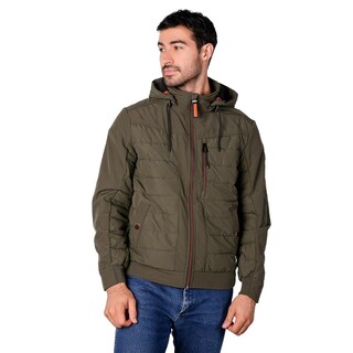 Foto 1 | Foto 1 | Chamarra Capitonada Para Hombre Con Gorro Desmontable Greenlander Verde