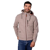 Chamarra Capitonada Para Hombre Con Gorro Desmontable Greenlander Beige