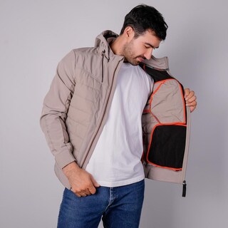 Foto 4 | Foto 4 | Chamarra Capitonada Para Hombre Con Gorro Desmontable Greenlander Beige