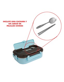 Foto 6 | Foto 6 | Lonchera Mindejal Lunboxa Azul De Acero Inoxidable 3 Compartimientos