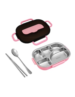 Foto 1 | Foto 1 | Lonchera Mindejal Lunboxr Rosa De Acero Inoxidable 5 Compartimientos