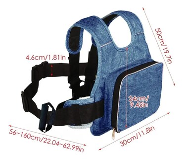 Foto 2 | Foto 2 | Cinturón De Seguridad Para Niños Para Motocicleta Ajustable Modelo Azul