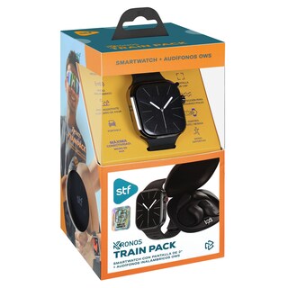 Foto 5 | Foto 5 | Kronos Train Pack Stf: Smartwatch 2'' + Audífonos Inalámbricos Ows Resistentes Al Agua Color Negro