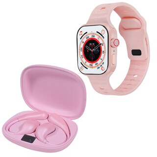 Foto 1 | Foto 1 | Kronos Train Pack Stf: Smartwatch 2'' + Audífonos Inalámbricos Ows Resistentes Al Agua Color Rosa