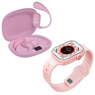 Foto 2 | Foto 2 | Kronos Train Pack Stf: Smartwatch 2'' + Audífonos Inalámbricos Ows Resistentes Al Agua Color Rosa