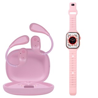 Foto 3 | Foto 3 | Kronos Train Pack Stf: Smartwatch 2'' + Audífonos Inalámbricos Ows Resistentes Al Agua Color Rosa