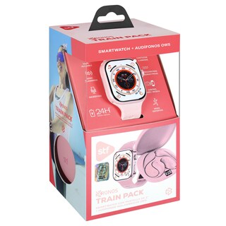 Foto 6 | Foto 6 | Kronos Train Pack Stf: Smartwatch 2'' + Audífonos Inalámbricos Ows Resistentes Al Agua Color Rosa
