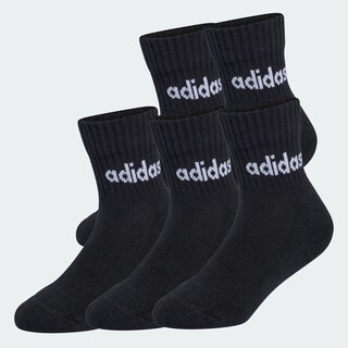 Foto 2 | Foto 2 | Calcetines Lineales Al Tobillo 5 Pares Para Niños Adidas Negro Niños
