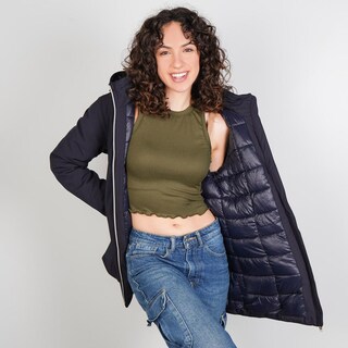 Foto 4 | Foto 4 | Chamarra Larga Para Mujer Con Capucha Desmontable Greenlander Negro