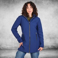 Chamarra Larga Para Mujer Con Capucha Desmontable Greenlander Azul Marino