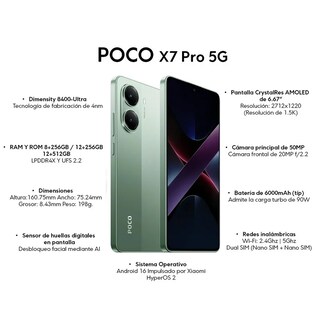 Foto 4 | Foto 4 | Poco X7 Pro 5g (12/256gb) Verde