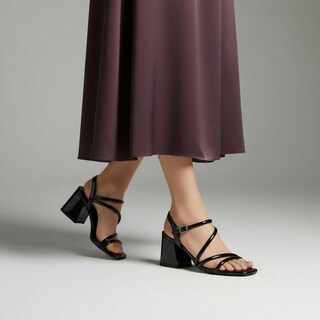 Foto 5 | Foto 5 | Sandalias De Tacon Golden Shoes 8715 Negro Dama