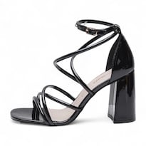 Sandalias De Tacon Golden Shoes 9818 Negro Dama