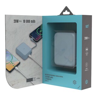 Foto 8 | Foto 8 | Batería Power Bank Portátil Stf 10 000 Mah 20w Pd Cable Tipo C Integrado Color Azul