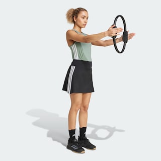 Foto 6 | Foto 6 | Falda Con Shorts Train Essentials 3 Franjas Adidas Negro Mujer