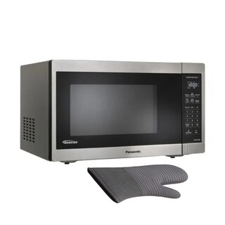 Foto 1 | Foto 1 | Combo Microondas Panasonic Nn-sc649srfh Inverter De 36 Litros (1.3ft³ / 1200w) Color: Gris + Guante De Cocina.