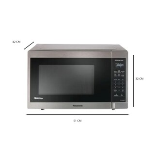 Foto 4 | Foto 4 | Combo Microondas Panasonic Nn-sc649srfh Inverter De 36 Litros (1.3ft³ / 1200w) Color: Gris + Guante De Cocina.