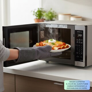 Foto 5 | Foto 5 | Combo Microondas Panasonic Nn-sc649srfh Inverter De 36 Litros (1.3ft³ / 1200w) Color: Gris + Guante De Cocina.