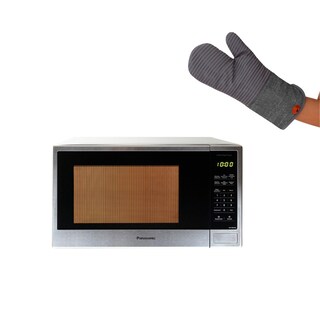 Foto 2 | Foto 2 | Combo Microondas Panasonic Nn-sb656bruh De 36 Litros (1.3ft³ / 1100w) Color: Gris + Guante Cocina.