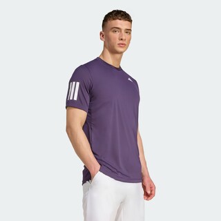 Foto 5 | Foto 5 | Playera De Tenis Club Climacool 3 Franjas Adidas Violeta Hombre