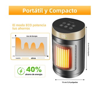 Foto 3 | Foto 3 | Calentador Eléctrico Ahorrador Negro