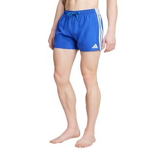 Foto 2 | Foto 2 | Shorts De Natación 3 Franjas 3 Pulgadas Adidas Azul Hombre