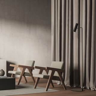 Foto 7 | Foto 7 | Estevez Luminario De Pie Decorativo Meds Gu10 Aluminio Negro Ø280×1450×370 Mm