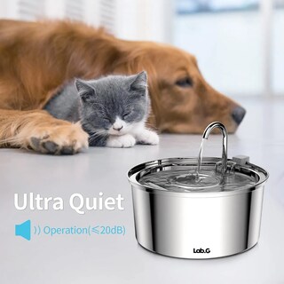 Foto 3 | Foto 3 | Bebedero Lab.g Fuente Para Gatos Perros Acero Inoxidable 3.2l Plata