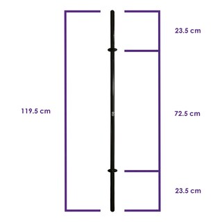 Foto 4 | Foto 4 | Kit Barra Recta + Barra Z Con Ahorcadores Ejercicio Fitness Eo Safe Imports Esi-22896 Negro