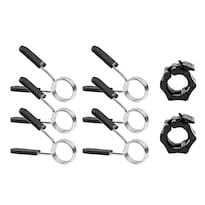 8 Piezas 1'' Topes Para Barras/seguros Barra Olimpica Eo Safe Imports Esi-22897 Negro