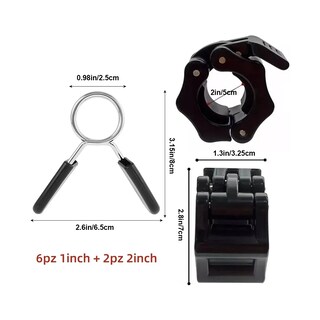 Foto 2 | Foto 2 | 8 Piezas 1'' Topes Para Barras/seguros Barra Olimpica Eo Safe Imports Esi-22897 Negro