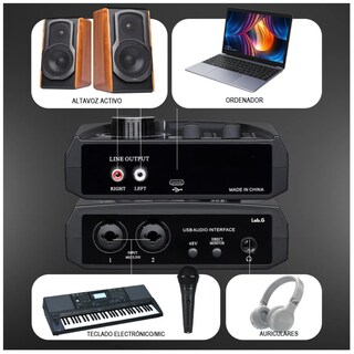 Foto 4 | Foto 4 | Mezclador De Sonido Lab.g Usb De 22m Negro