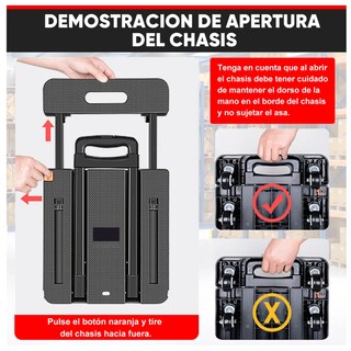 Foto 2 | Foto 2 | Carrito Plegable Lab.g De Carga 200kg Portátil Diablitos Plegables Negro