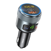 Transmisor Lab.g Fm Bluetooth 5 Carga Rápida Qc3 Manos Libres Auto Negro