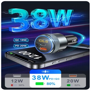 Foto 3 | Foto 3 | Transmisor Lab.g Fm Bluetooth 5 Carga Rápida Qc3 Manos Libres Auto Negro