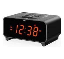 Reloj Belug Despertador Led Digital Inteligente Para Mesa De Luz Negro