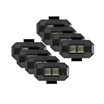 Juego De 8pzs Luz Led Con 7 Colores Eo Safe Imports Esi-22807 Negro