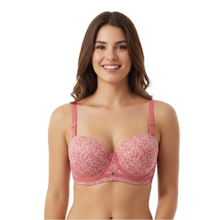 Foto 2 | Foto 2 | Bra Dama Lili Pink Tipo Strapless Color Estampado Rojo