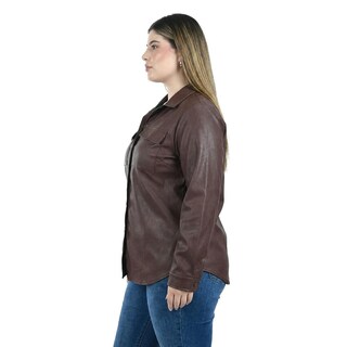 Foto 2 | Foto 2 | Sobrecamisa de Vinipiel Roman Fashion para Mujer